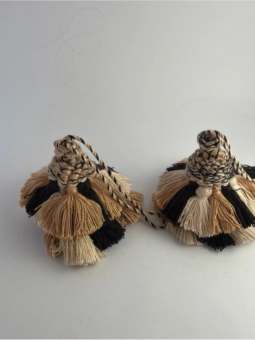 KeyTassel Fringe Vintage Multi Layer 3.5” Set of 2
